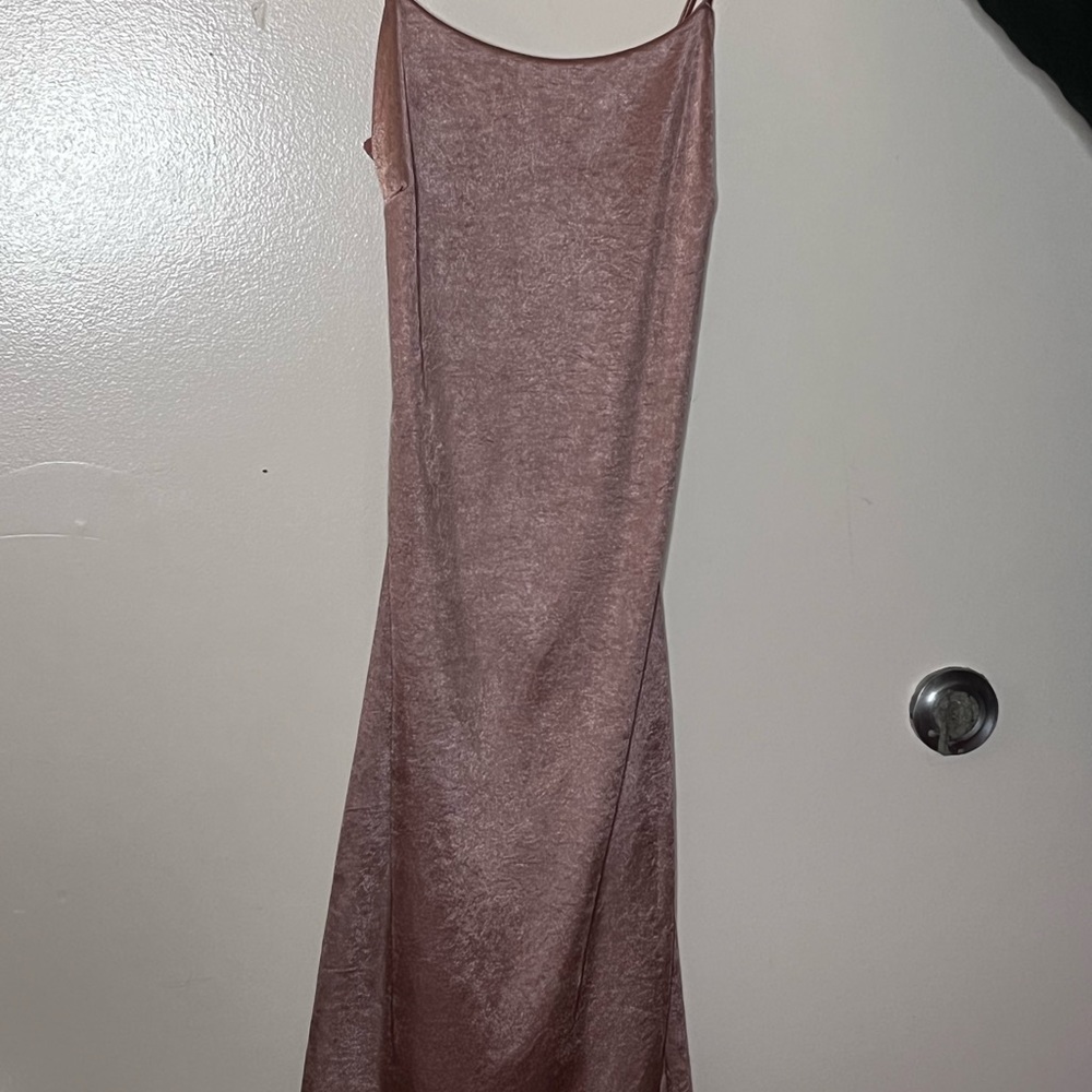 Dressy pick/nude dress